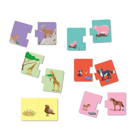 P'TIT LOUP - LES ANIMAUX ET LEURS PETITS - PUZZLE 12 PIECES