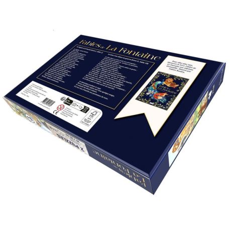 COFFRET 2 PUZZLES FABLES DE LA FONTAINE - 50 PIECES - 20X26CM
