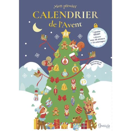 MON PREMIER CALENDRIER DE L'AVENT STICKERS ET COLORIAGES POUR ATTENDR