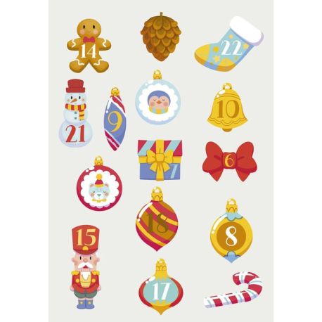 MON PREMIER CALENDRIER DE L'AVENT STICKERS ET COLORIAGES POUR ATTENDR