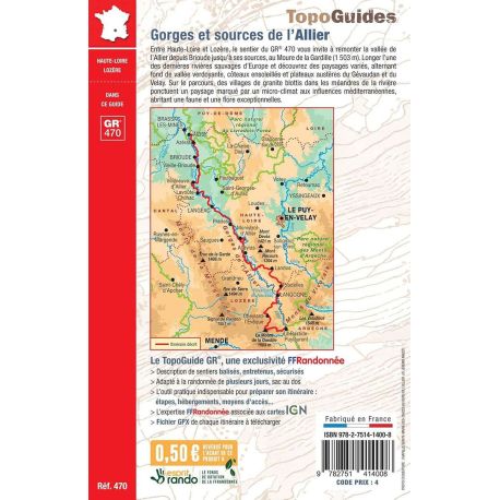 GR470 SOURCES ET GORGES DE L'ALLIER 470