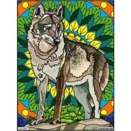 TABLEAU VELOURS - LE LOUP
