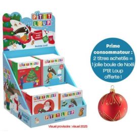 PLV PLEINE DE TABLE P'TIT LOUP NOËL 42 EX + PRIME BOULES DE NOËL