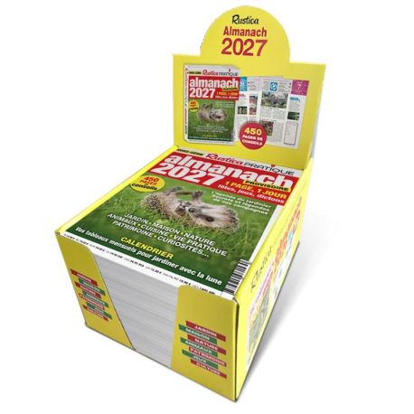 BOITE PLEINE COMPTOIR 5 EX ALMANACH RUSTICA 2027 - 21.5X16X12CM