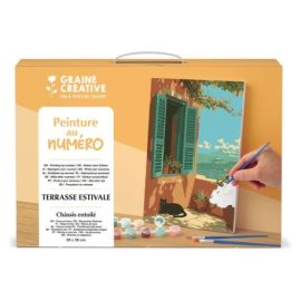 PEINTURE AU NUMERO 20 X 30 TERRASSE ESTIVALE