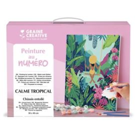 PEINTURE AU NUMERO 30 X 40 CALME TROPICAL