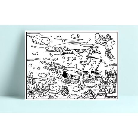 TABLEAU VELOURS - LE MONDE MARIN