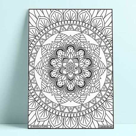 TABLEAU VELOURS - MANDALA FLORAL