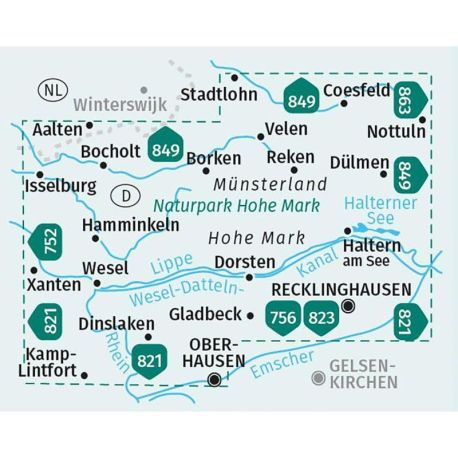 753 Naturpark Hohe Mark (Set de 2 cartes)