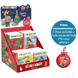 PLV PLEINE DE TABLE P'TIT LOUP NOËL 42 EX + PRIME BOULES DE NOËL