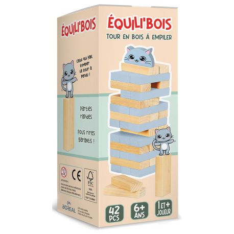 PACK 6 EQUILIBOIS - TOUR EN BOIS A EMPILER