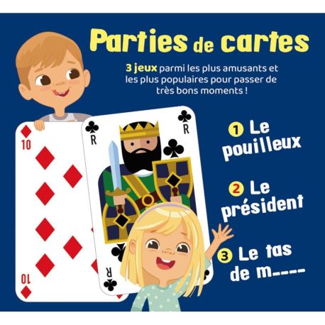 BOITE PARTIE DE CARTES BLEU BOITE DE JEUX TRADI