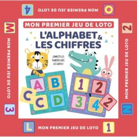 BOITE 1ER JEU DE LOTO ALPHABET + CHIFFRES BOITE DE JEUX TRADI