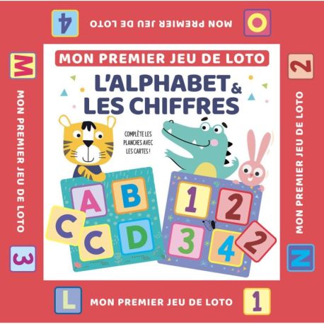 BOITE 1ER JEU DE LOTO ALPHABET + CHIFFRES BOITE DE JEUX TRADI