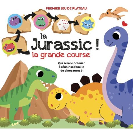 BOITE DE JEU LA JURASSIC, LA GRANDE COURSE BOITE DE JEUX TRADI
