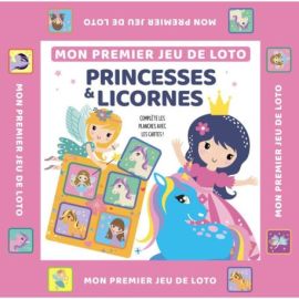 JEU DE LOTO PRINCESSES ET LICORNES BOITE DE JEUX TRADI