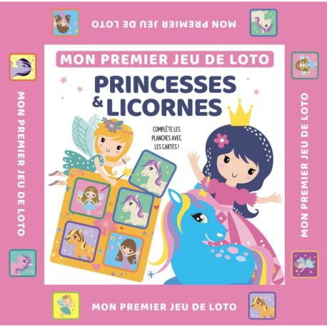 JEU DE LOTO PRINCESSES ET LICORNES BOITE DE JEUX TRADI