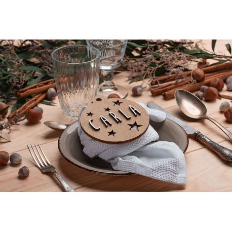 SUSPENSION PERSONNALISABLE BOULE BOIS - BOIS PEFC