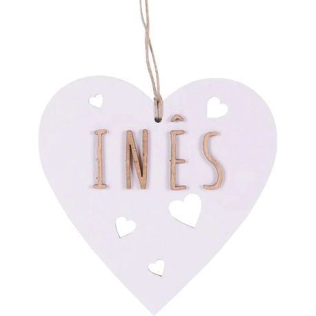 SUSPENSION PERSONNALISABLE COEUR BLANC - BOIS PEFC