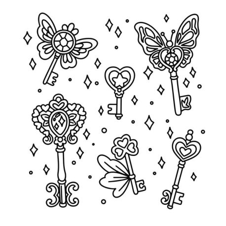 Coloriage cosy : monde magique