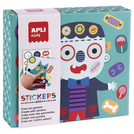 BOITE JEU DE GOMMETTES MONSTRES