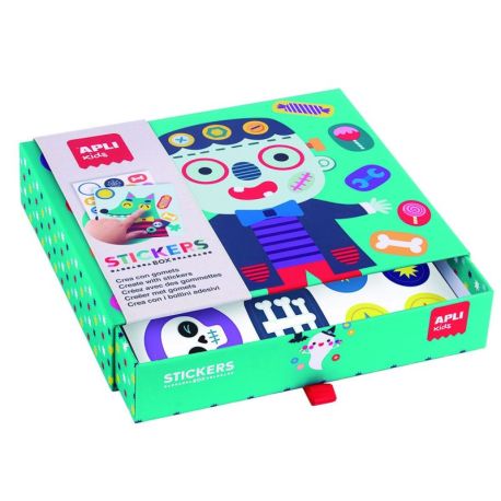 BOITE JEU DE GOMMETTES MONSTRES
