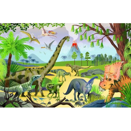 PUZZLE PHOSPHORESCENT DINOSAURES 60 PIECES