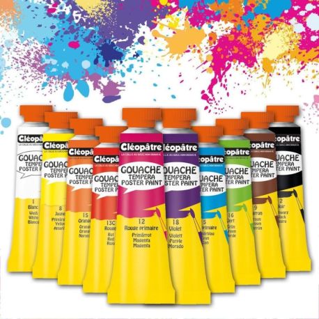 Blister 10 tubes de gouache 10 ml