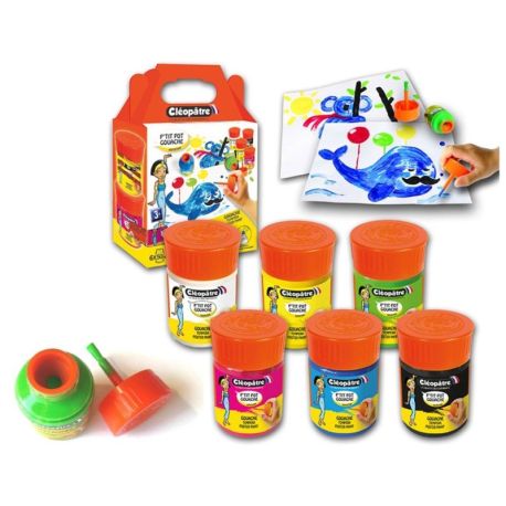 Lot de 6 pots de peinture gouache Néfertari 50 ml
