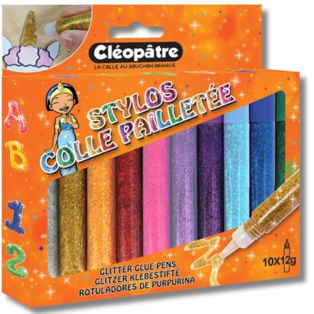 Stylos colle pailletée 12g x 10 ex