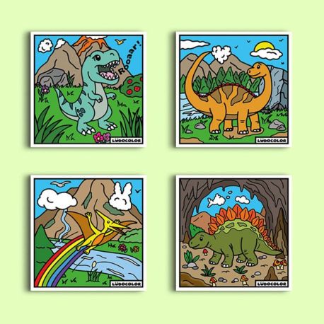QUATUORS VELOURS - DINOSAURES