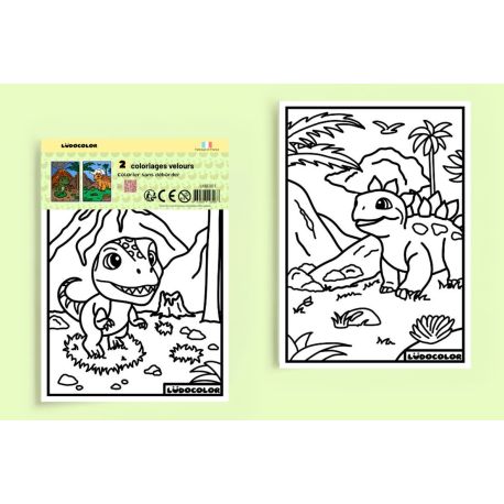 MINI DUOS VELOURS - DINOSAURES
