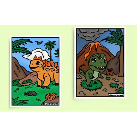 MINI DUOS VELOURS - DINOSAURES