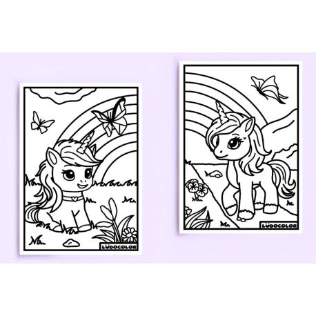 MINI DUOS VELOURS - LICORNES